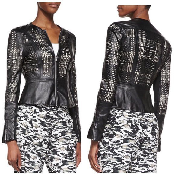 Parker Jackets & Blazers - Parker laser-cut leather moto jacket [REPAIRED]